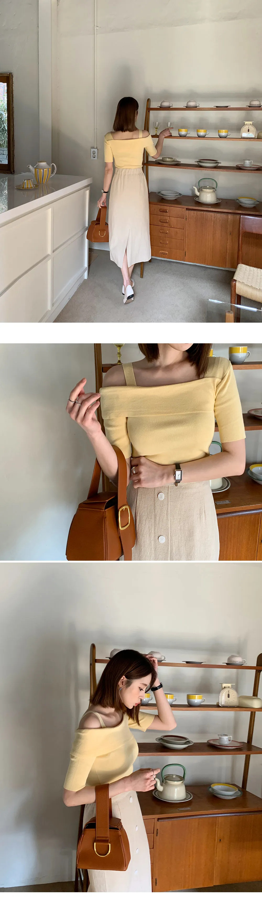 リネン混ボタンスカート・全3色 | DHOLIC | 詳細画像4