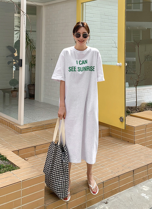 Sunrise英字英文ロゴレタリング半袖tシャツロングワンピース春夏 ワンピース ロングワンピース Mayblue メイブルー ファッション総合通販 Dholic Sunrise英字英文ロゴレタリング半袖tシャツロングワンピース春夏 ワンピース ロングワンピース Mayblue メイブルー ファッション総合通販 Dholic