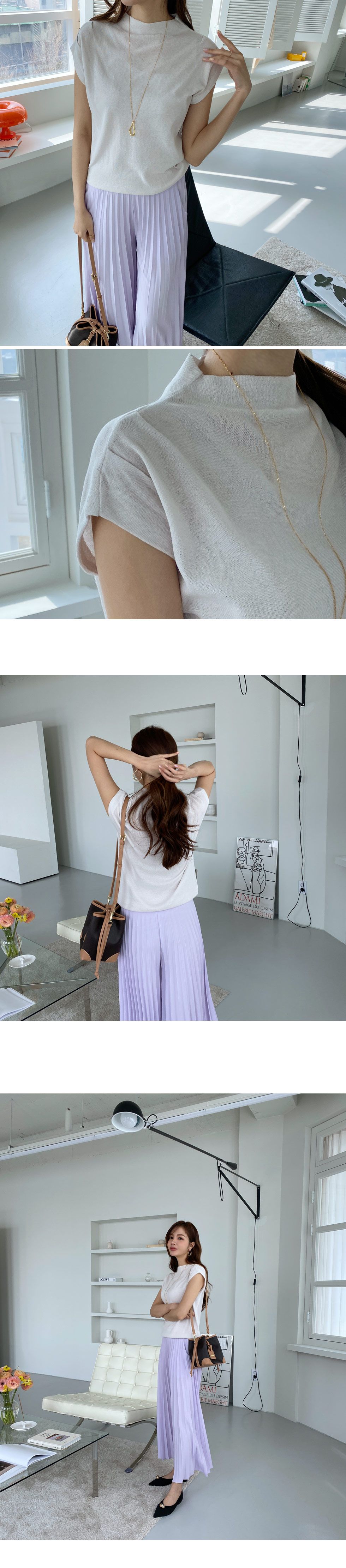 ハーフネックキャップスリーブニット・全5色 | DHOLIC | 詳細画像3