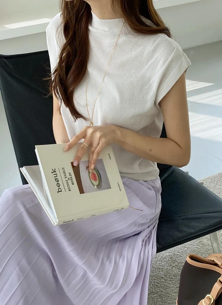 ハーフネックキャップスリーブニット・全5色 | DHOLIC | 詳細画像1