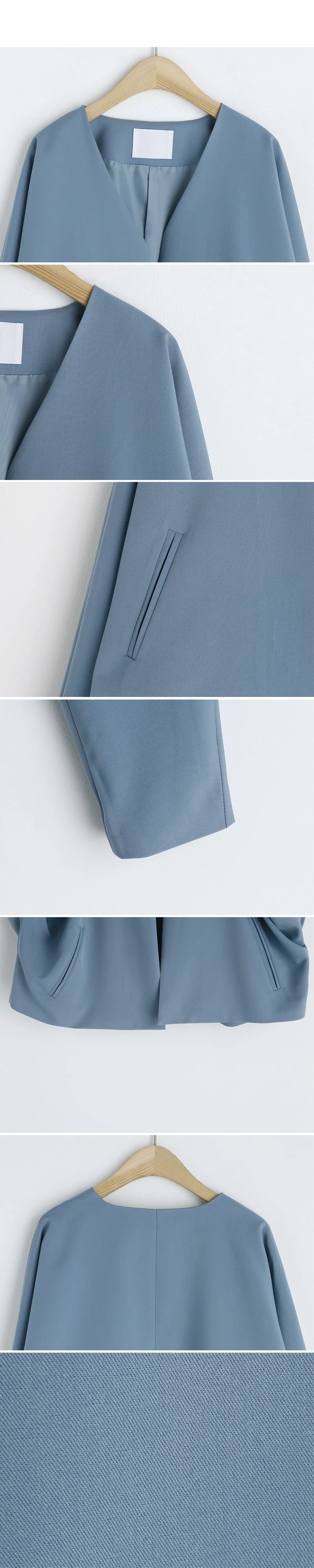 ノーカラーショートジャケット&ハーフスラックスSET・全3色 | DHOLIC | 詳細画像15