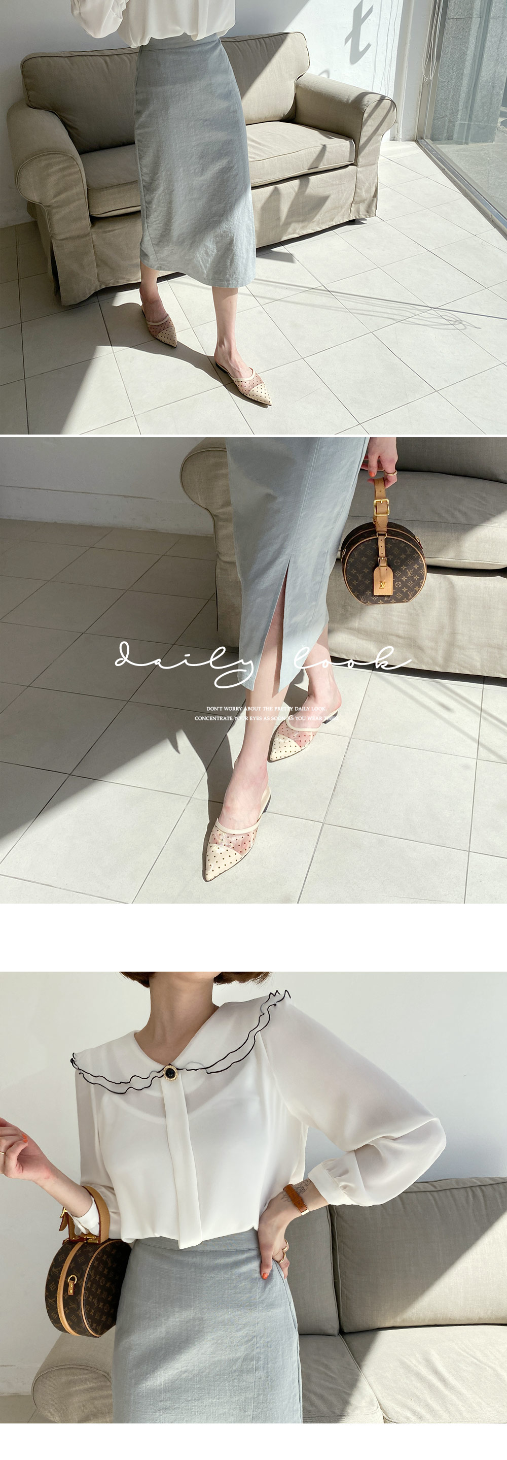 ラウンドダブルカラーブラウス・全3色 | DHOLIC | 詳細画像11