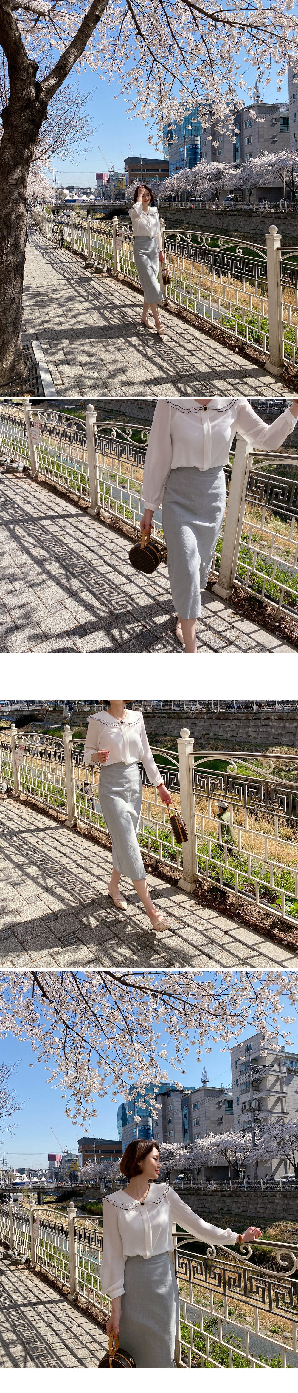 ラウンドダブルカラーブラウス・全3色 | DHOLIC | 詳細画像12