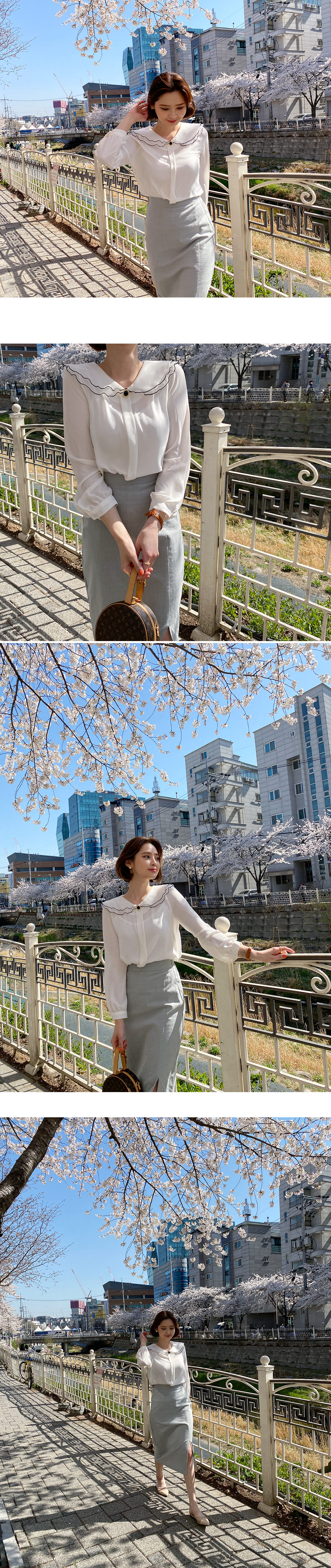 ラウンドダブルカラーブラウス・全3色 | DHOLIC | 詳細画像13