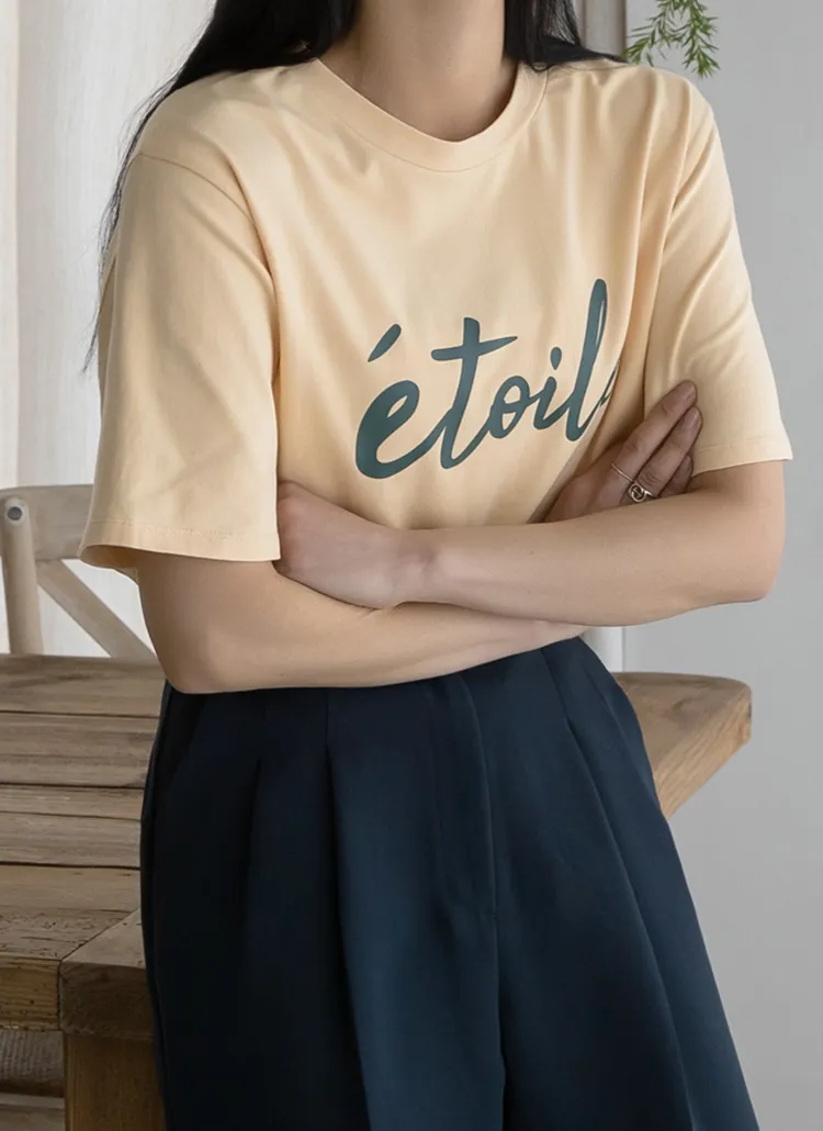 英字レタリングTシャツ | nain | 詳細画像1