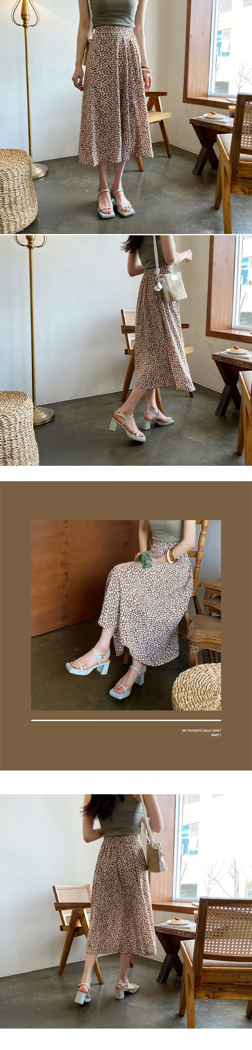 フローラルロングスカート・全2色 | DHOLIC | 詳細画像2