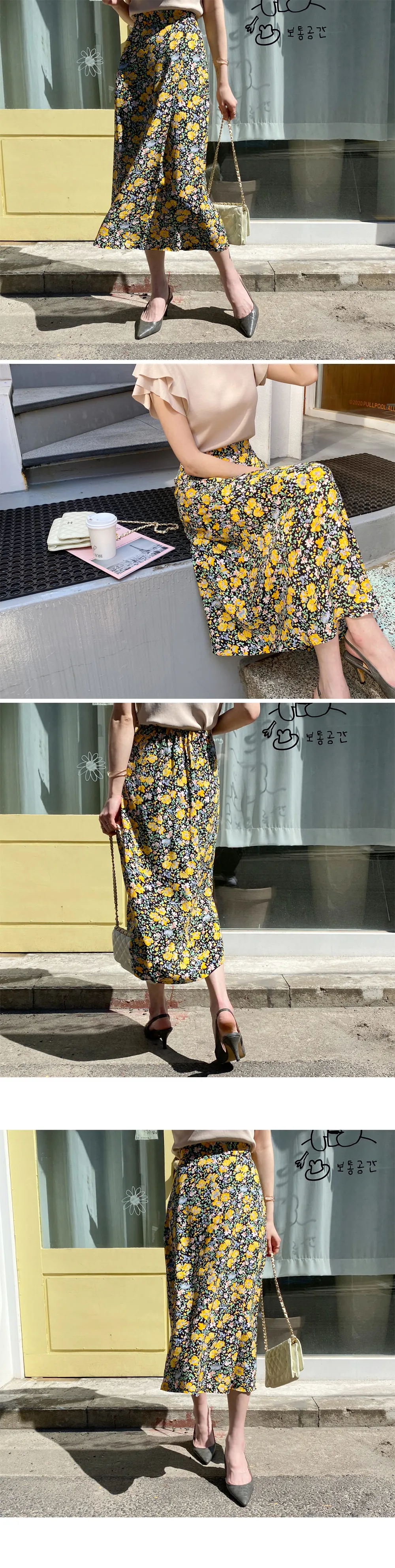 花柄Aラインスカート・全2色 | DHOLIC | 詳細画像2