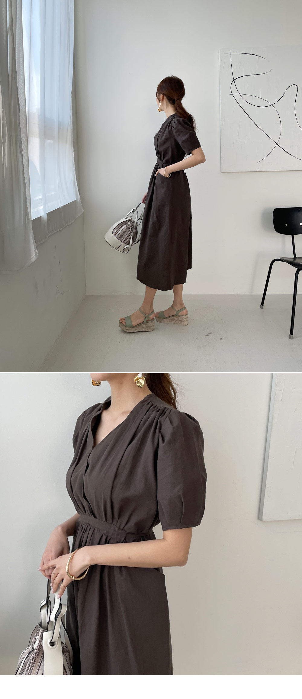 カシュクール リボン ワンピース ドレス ロング フェミニン org.jpg