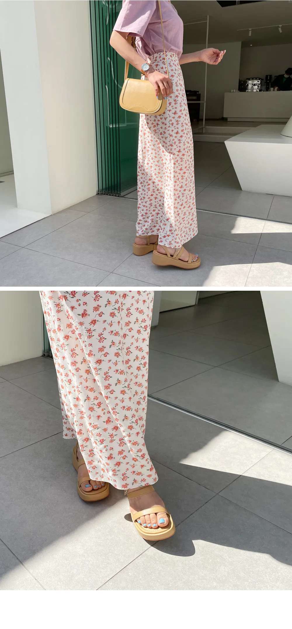 フローラルロングスカート・全2色 | DHOLIC | 詳細画像4