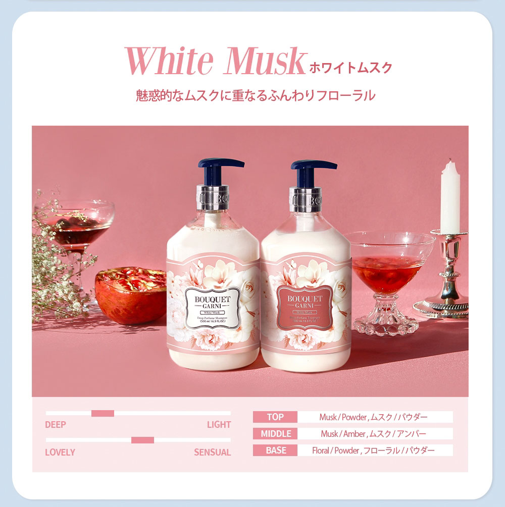 ブーケガルニ] ディープパフュームヘアケアギフトセットホワイト