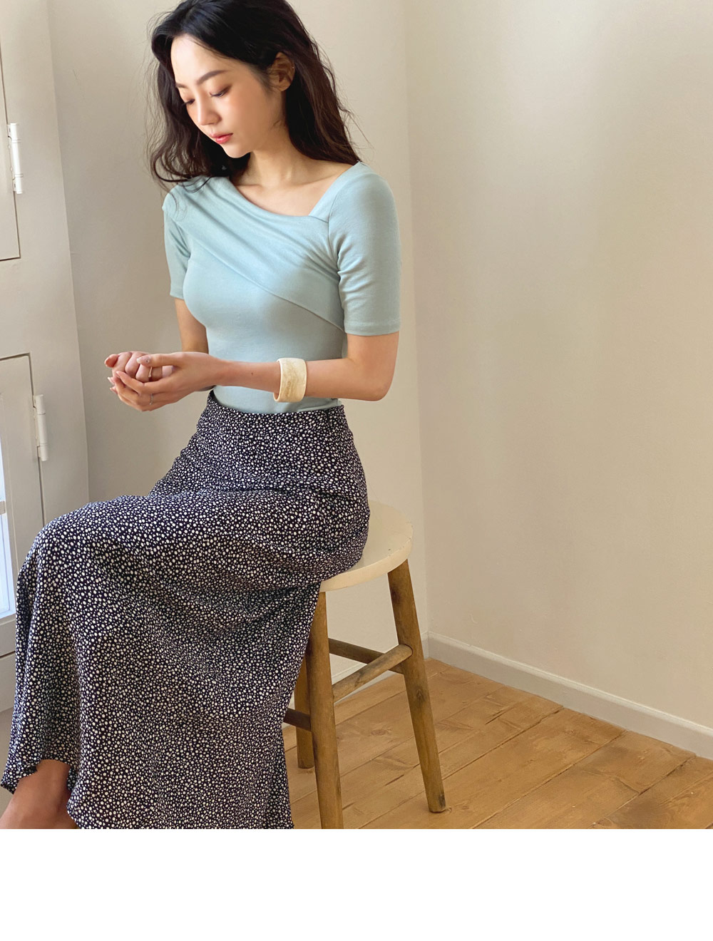 ダイアゴナルスリムTシャツ・全5色 | DHOLIC | 詳細画像2