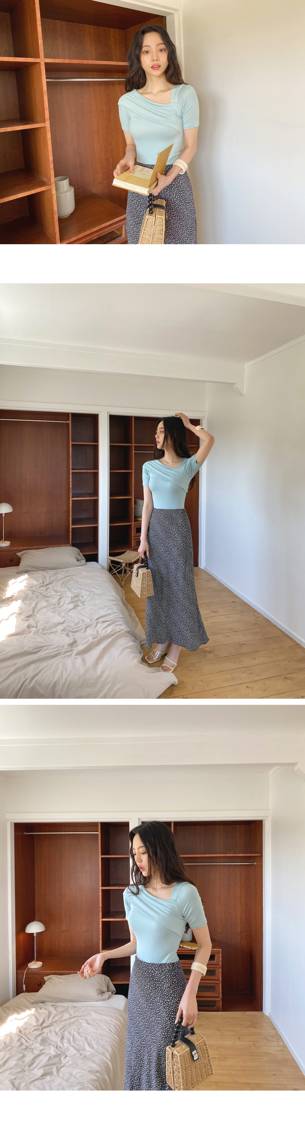 ダイアゴナルスリムTシャツ・全5色 | DHOLIC | 詳細画像7