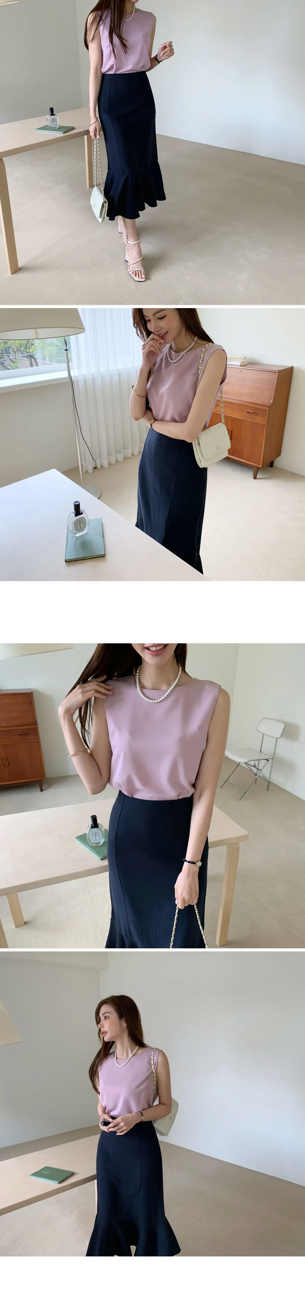 リネン混フレアヘムスカート・全4色 | DHOLIC PLUS | 詳細画像3
