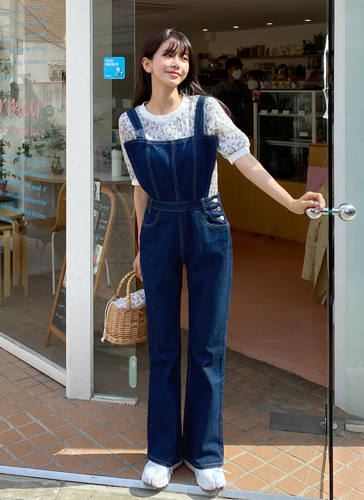 DHOLIC新品❤︎ディーホリック美ラインデニムジャンパースカートオーバーオール DHOLIC新品❤︎ディーホリック美ラインデニムジャンパースカート