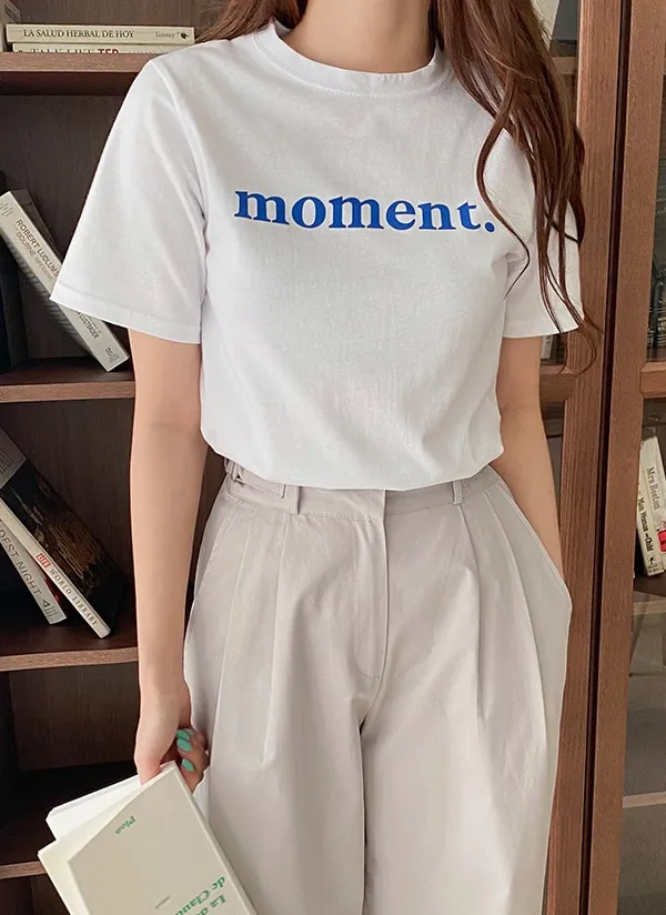 英字レタリング半袖Tシャツ | qnigirls | 詳細画像1