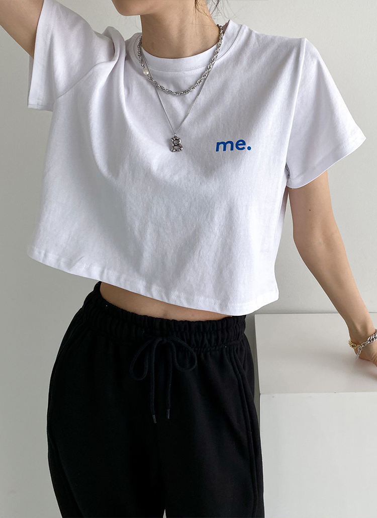 meレタリングクロップドTシャツ | ppgirl | 詳細画像1