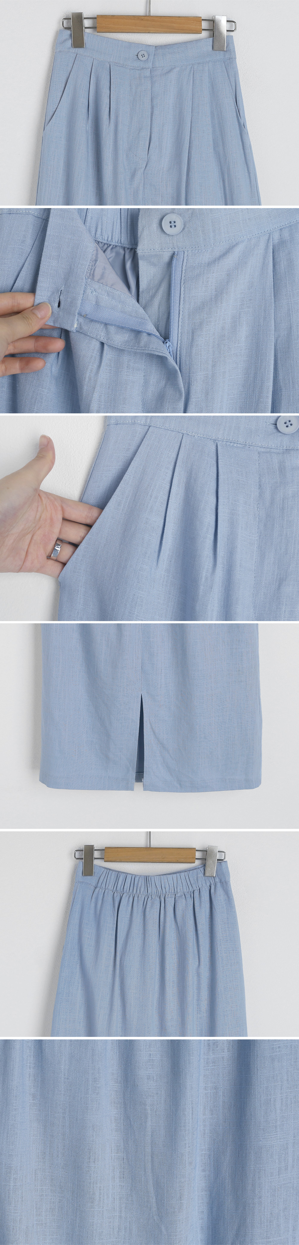 リネン混スリットHラインスカート・全3色 | DHOLIC | 詳細画像14