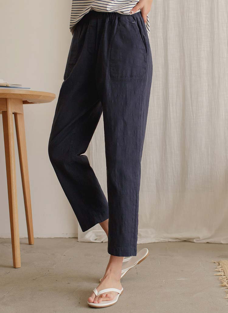 ★MASSIMO DUTTI★ リネン混ストレートフィットパンツ リネン Massimo Dutti(マッシモドゥッティ) パンツ(レディース
