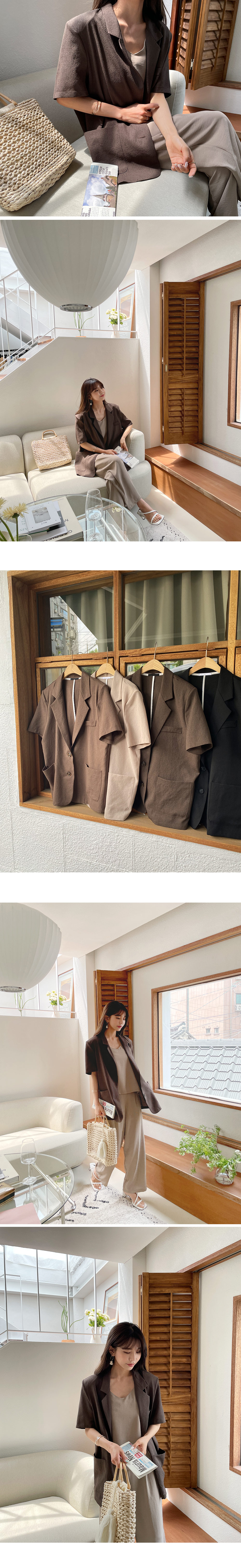 半袖ミドルジャケット&タックショートパンツSET・全4色 | DHOLIC | 詳細画像7