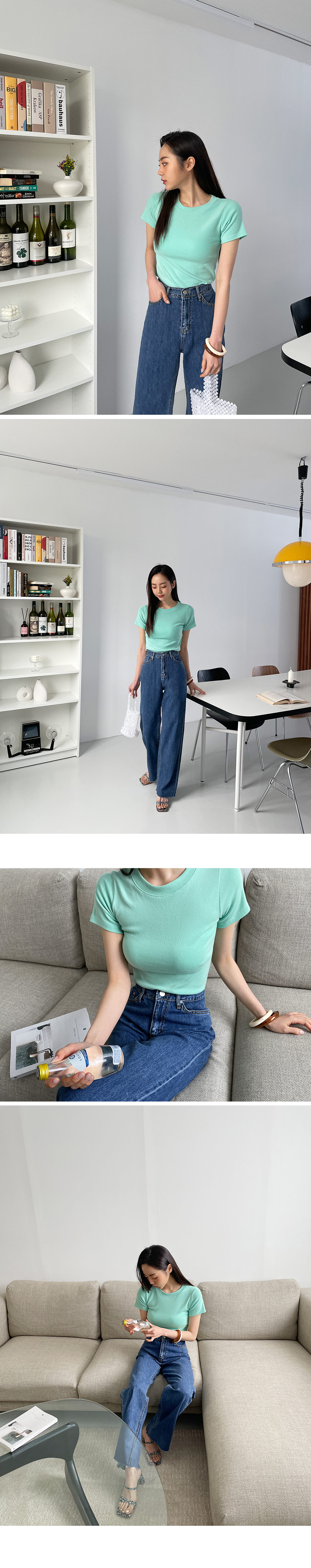 スリムショートスリーブTシャツ・全5色 | DHOLIC | 詳細画像3