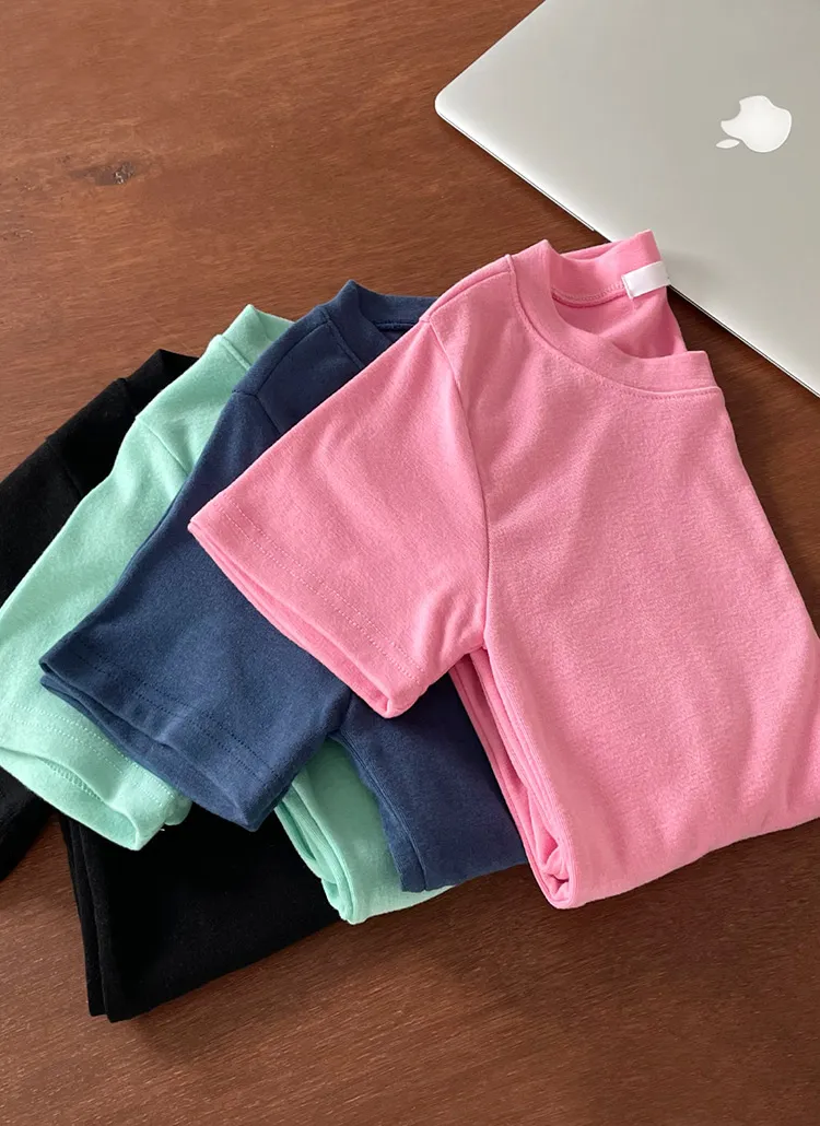 スリムショートスリーブTシャツ・全5色 | DHOLIC | 詳細画像1