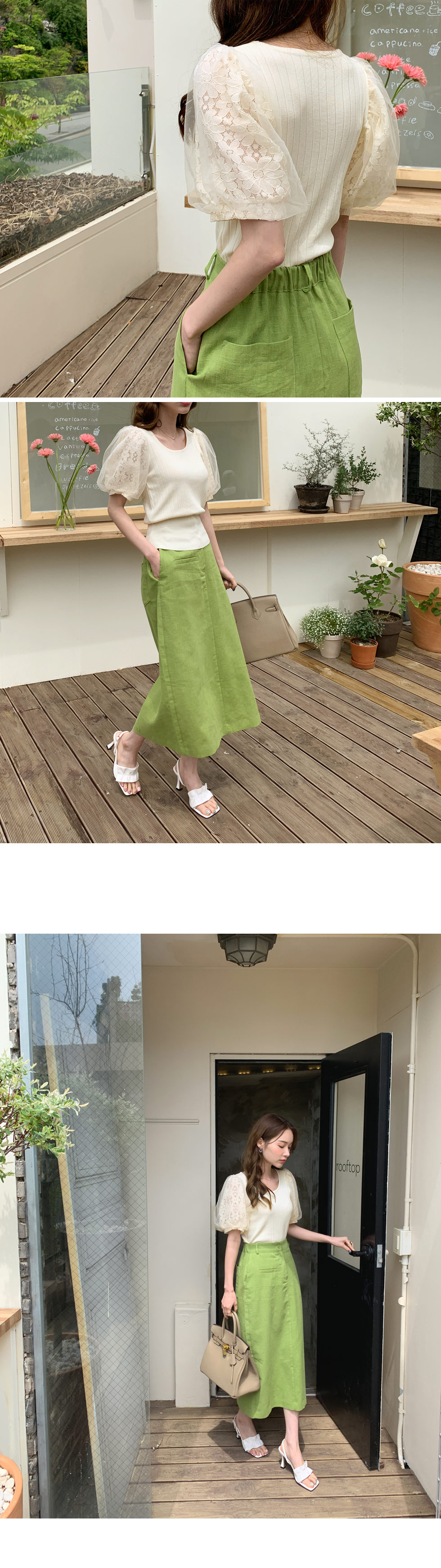 リネン混スリットロングスカート・全3色 | DHOLIC PLUS | 詳細画像9