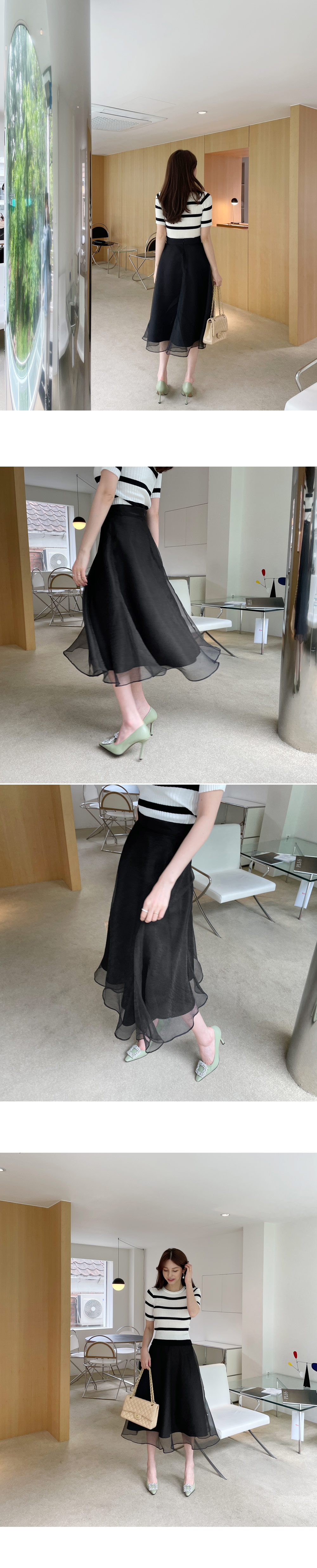 オーガンジーAラインスカート・全2色 | DHOLIC PLUS | 詳細画像10