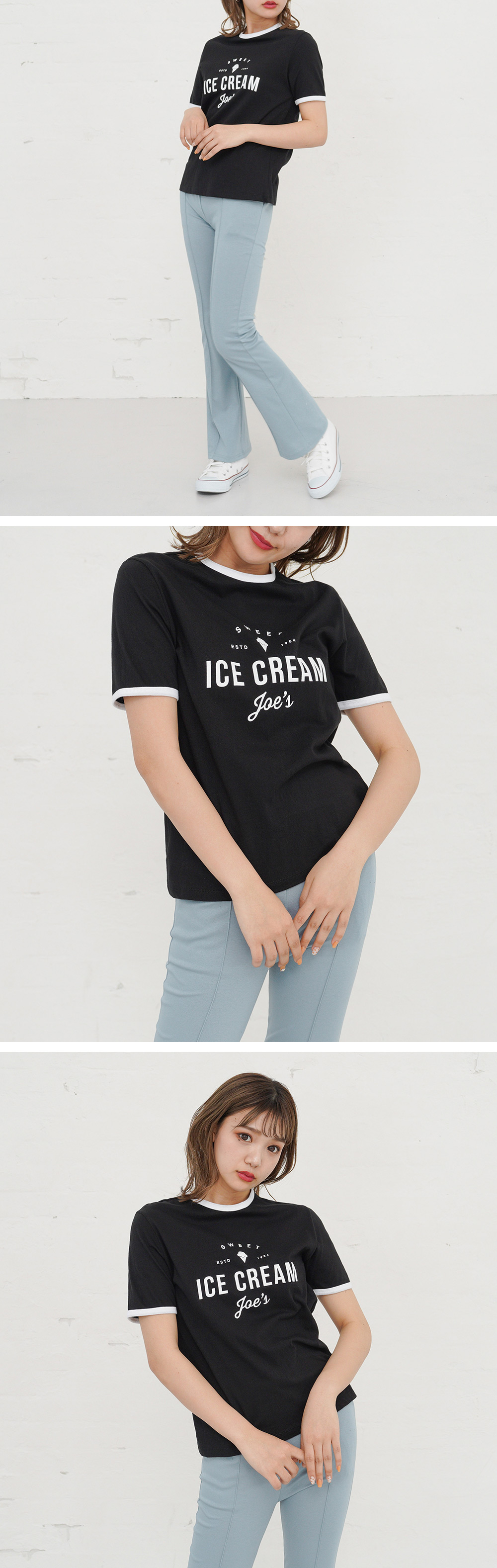 ICE CREAM配色Tシャツ・全3色 | 詳細画像7