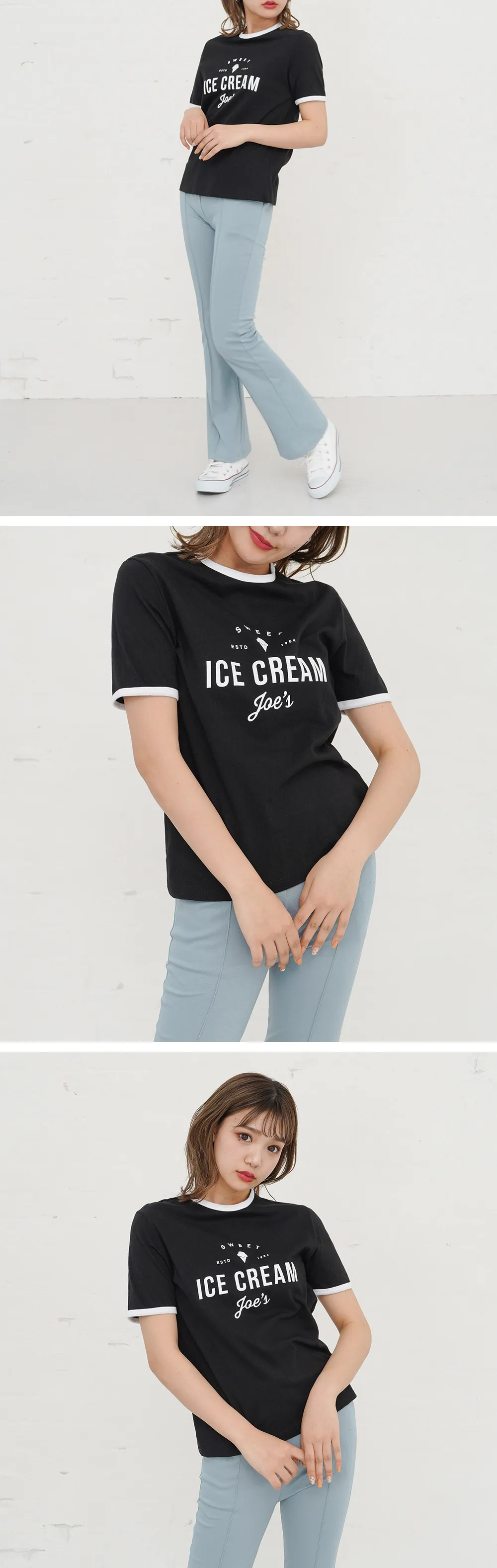 ICE CREAM配色Tシャツ・全3色 | 詳細画像7