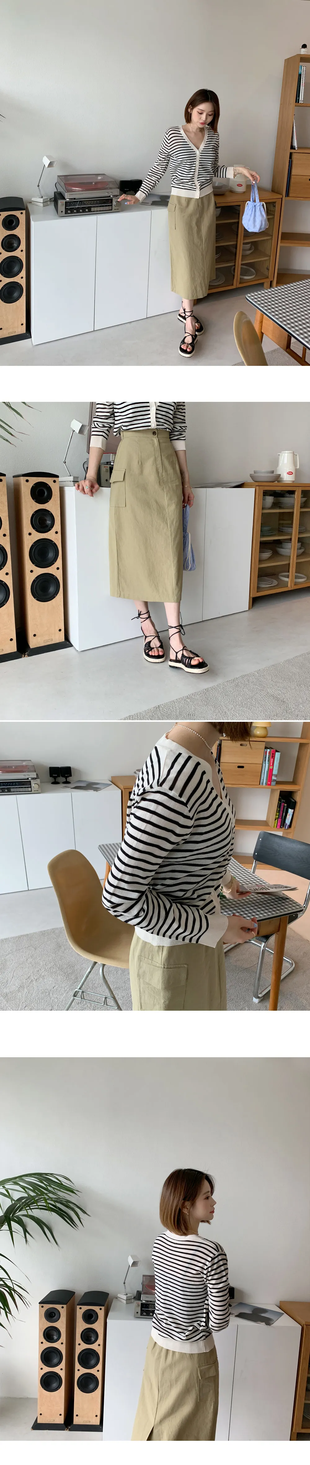 リネン混カーゴポケットスカート・全4色 | DHOLIC | 詳細画像5