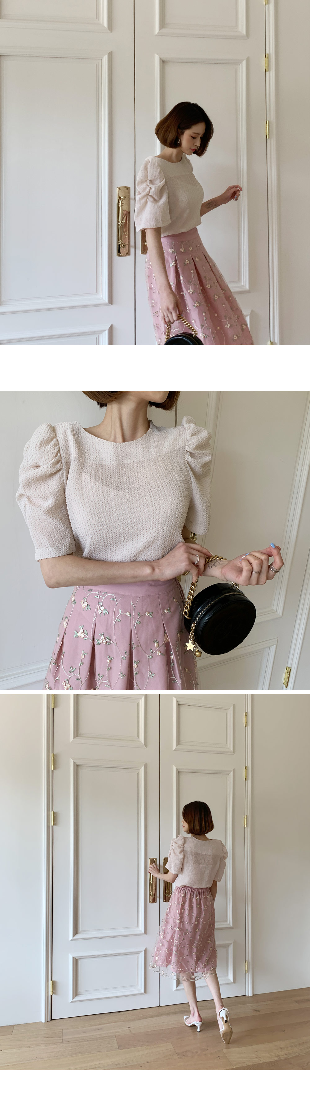 フラワー刺繍スカート・全2色 | DHOLIC | 詳細画像3