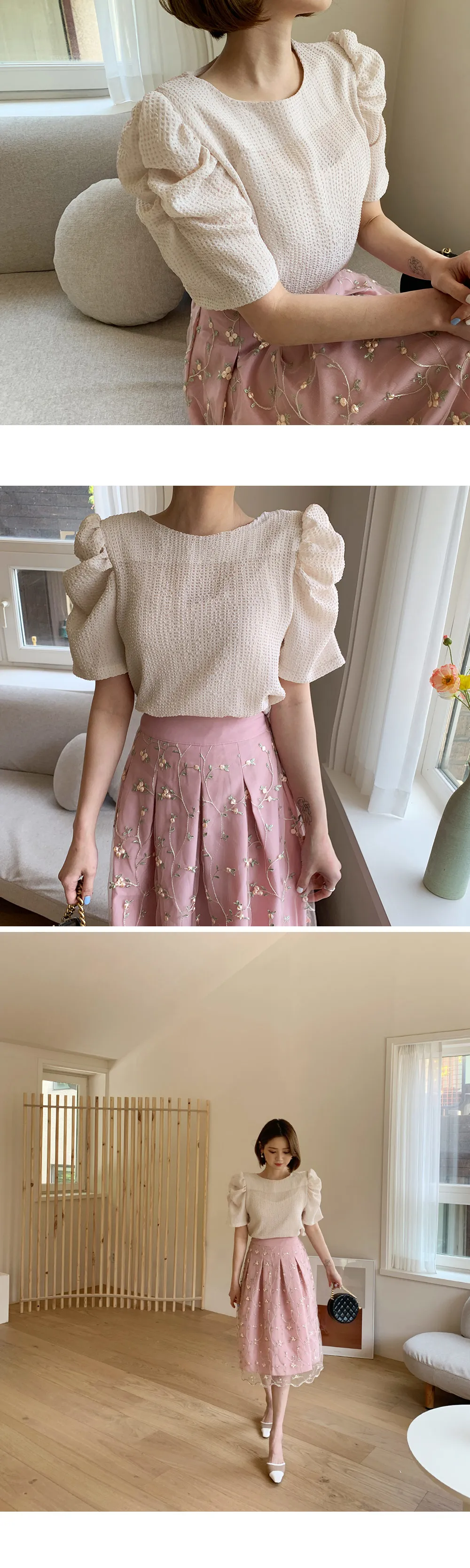 フラワー刺繍スカート・全2色 | DHOLIC | 詳細画像4