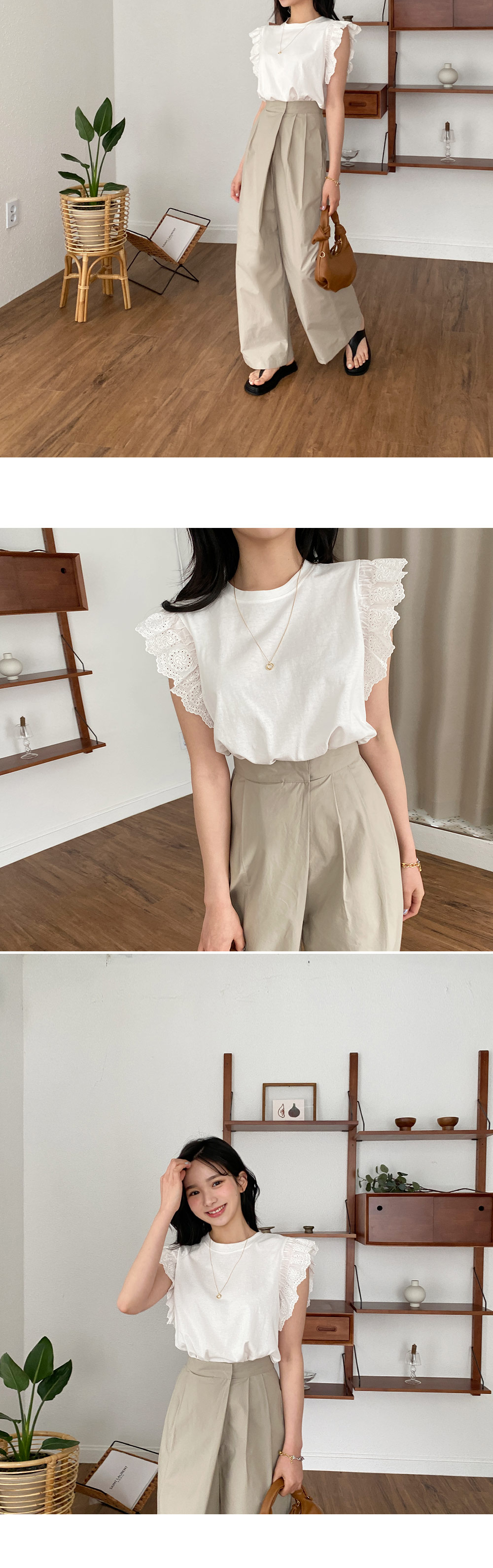 ショルダーアイレットレースTシャツ・全3色 | 詳細画像7