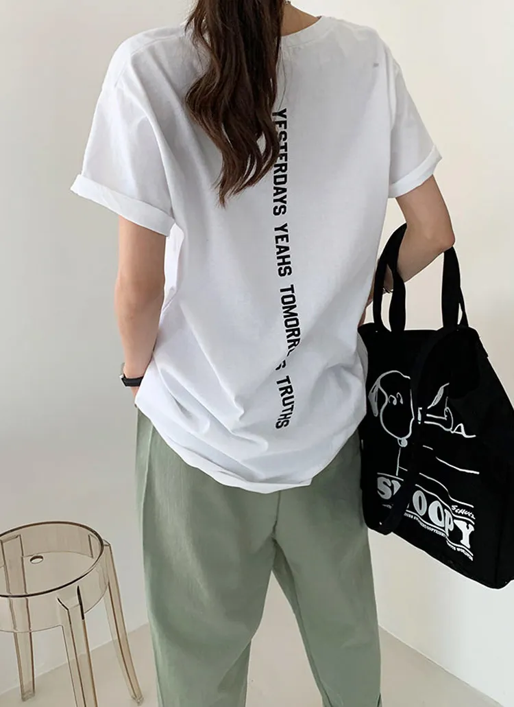 バックレタリングロングTシャツ | ppgirl | 詳細画像1