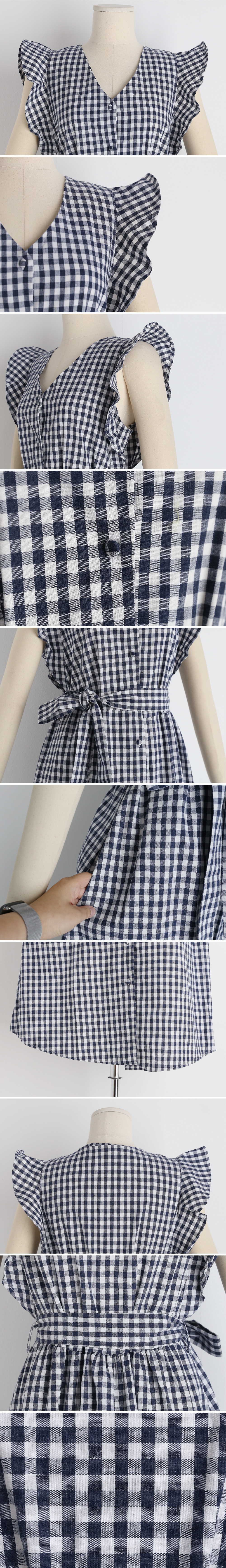 ストラップ付チェックフリルワンピース・全3色 | DHOLIC | 詳細画像14