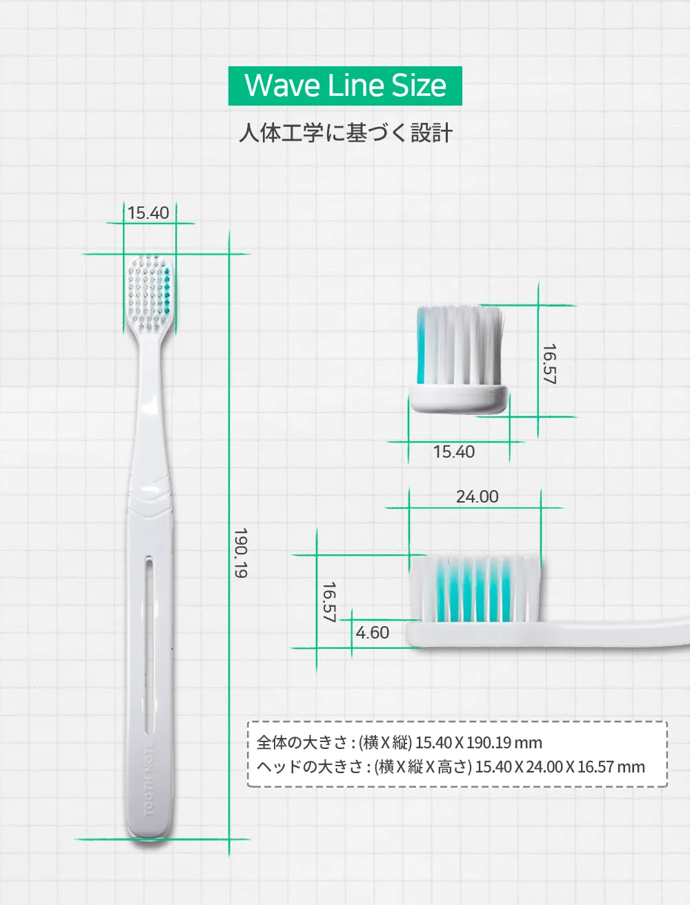 [トゥースノート] ウェーブライン歯ブラシ | 詳細画像20