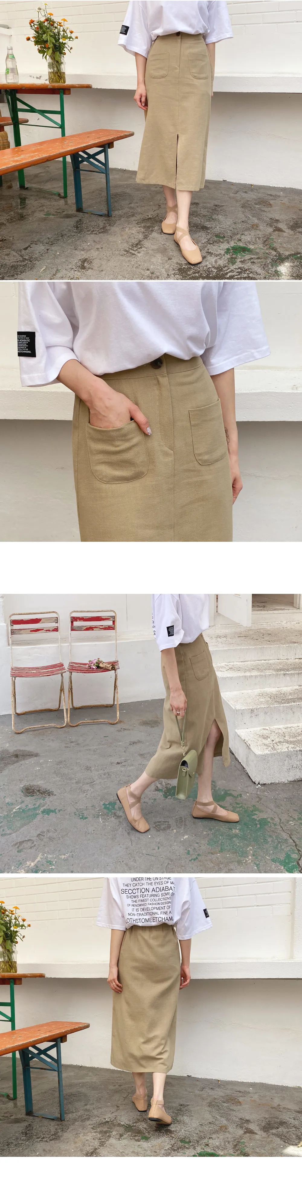 Hラインポケットスカート・全4色 | DHOLIC | 詳細画像2