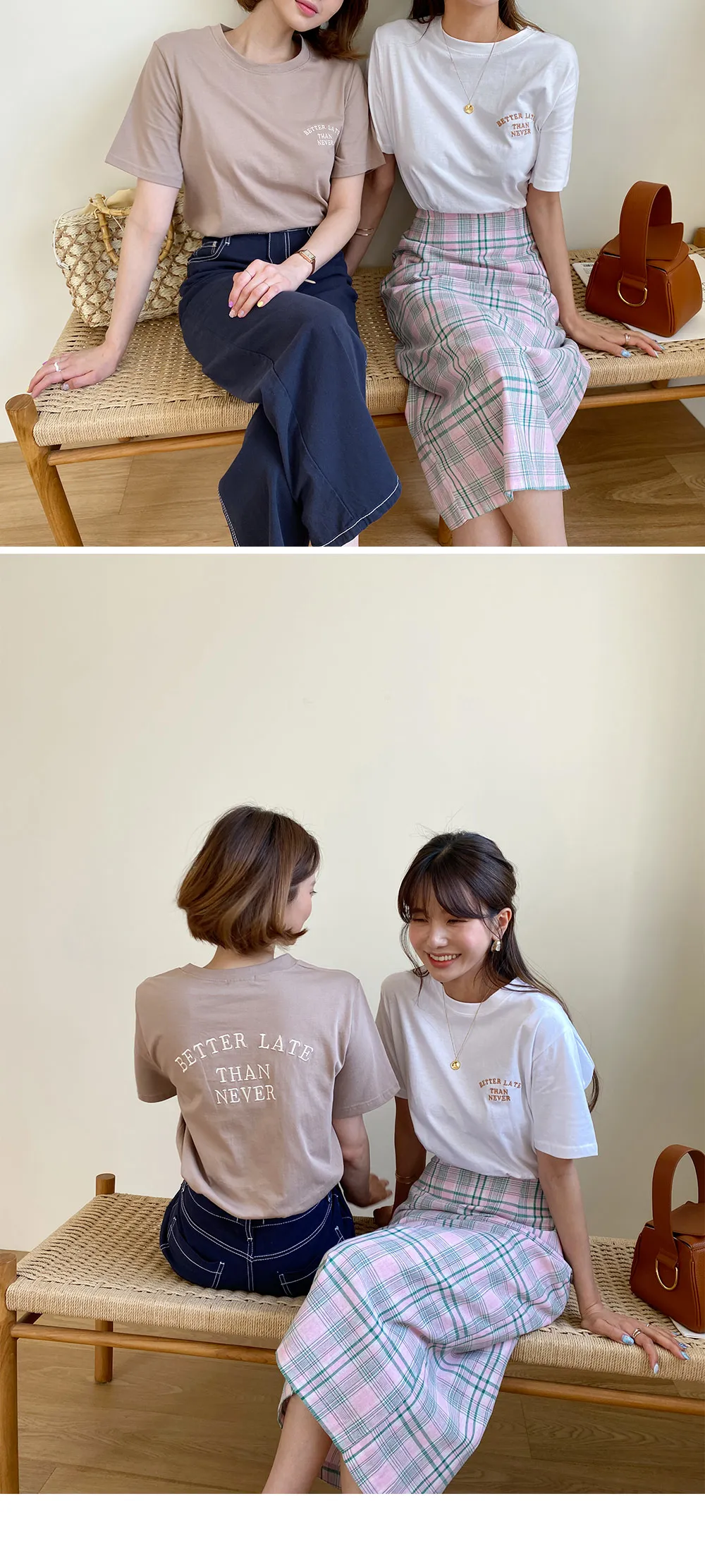 レタリング刺繍半袖Tシャツ・全4色 | DHOLIC | 詳細画像7