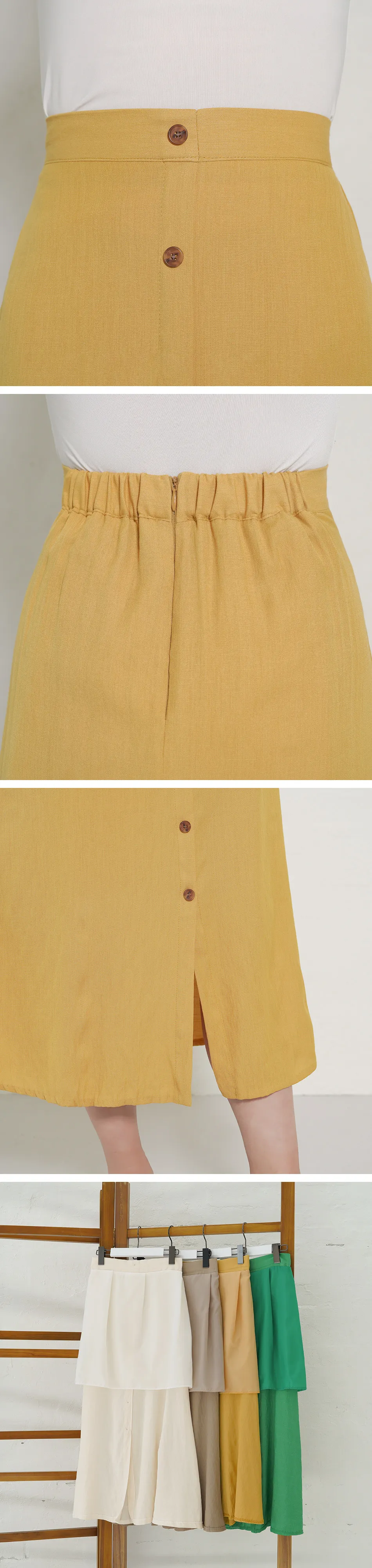ボタン付きロングスカート・全4色 | 詳細画像6