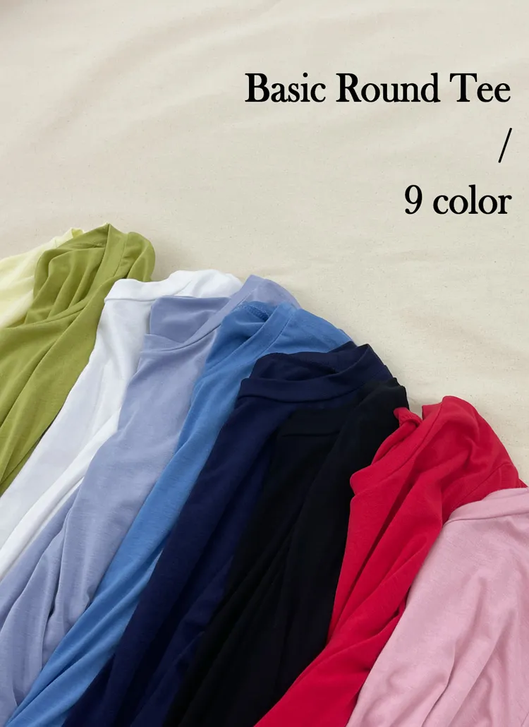 ソフトタッチラウンドTシャツ・全9色 | DHOLIC | 詳細画像1