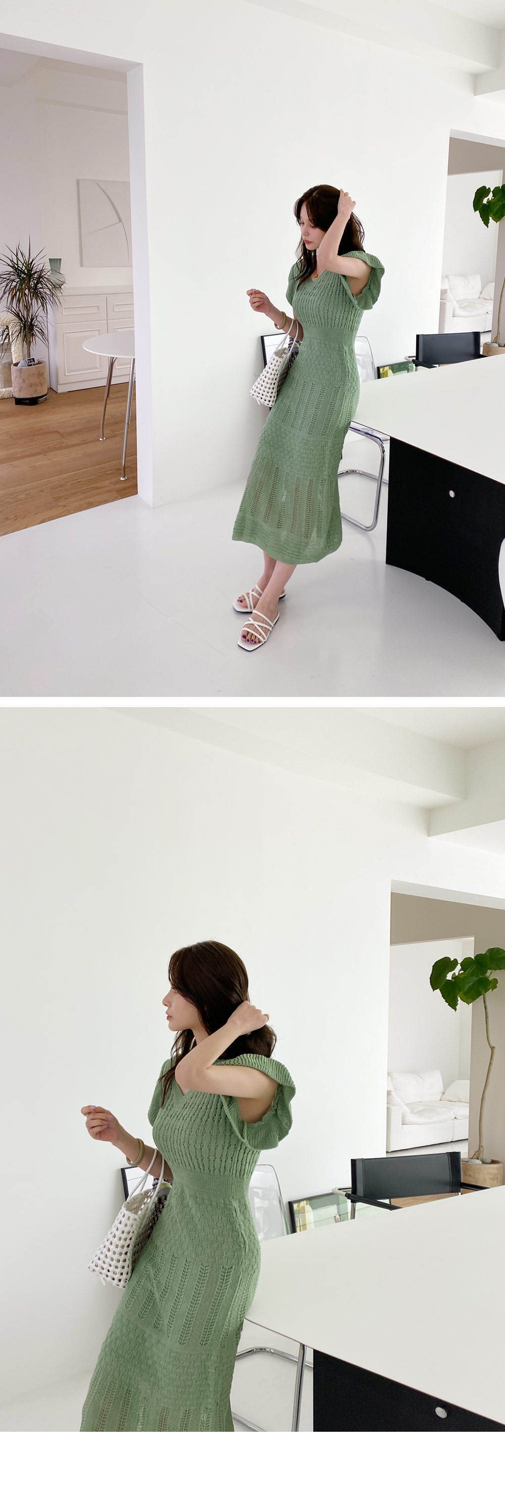 スリップ付Vネックニットワンピース・全3色 | レディース スリップ付Vネックニットワンピース・全3色 | レディース