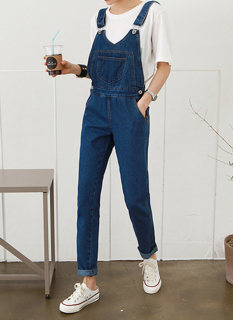 ストレートデニムオールインワン P ジーンズ オールインワン レディースファッション通販 Dholic ディーホリック