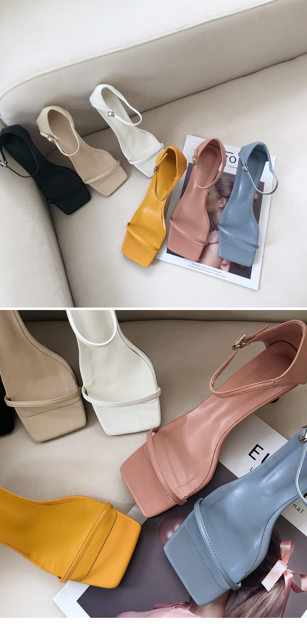 uni's room■2color サムストラップヒールサンダル SS-SS25-56 uni's room□アシンメトリートングヒールサンダル SS-SS24-48