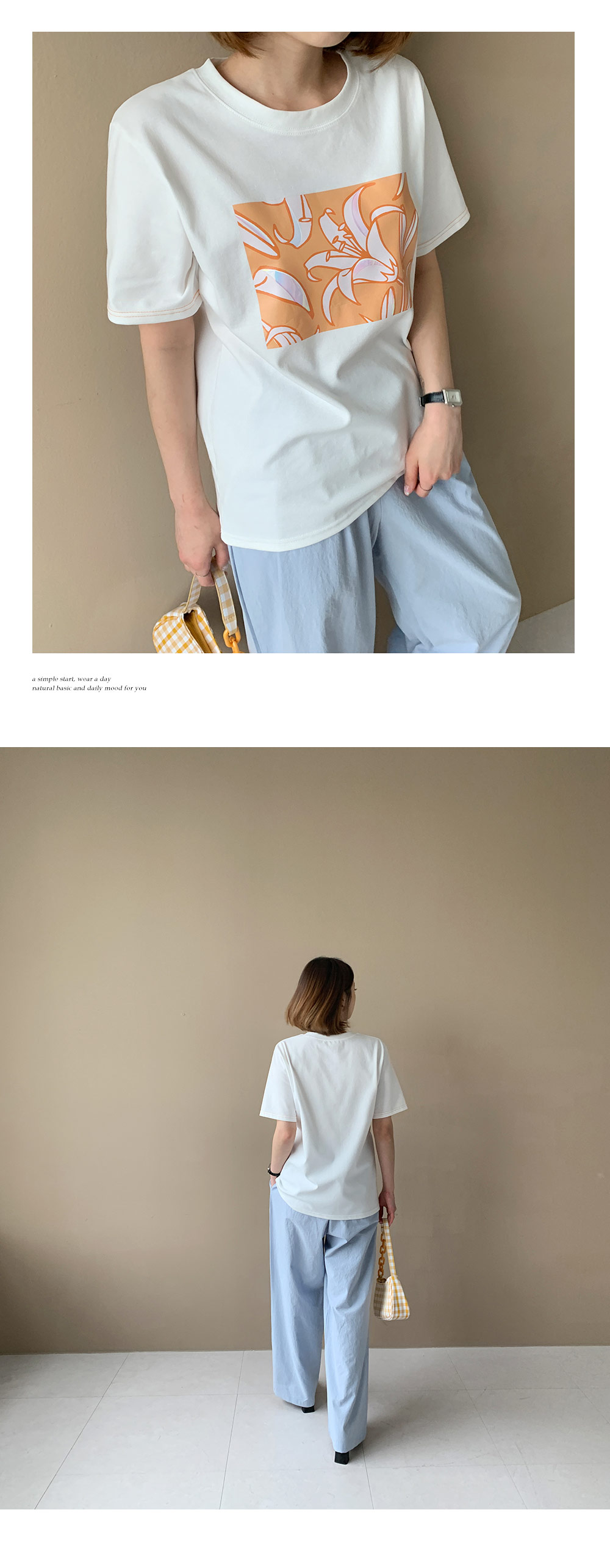 フラワープリントTシャツ・全4色 | DHOLIC | 詳細画像3