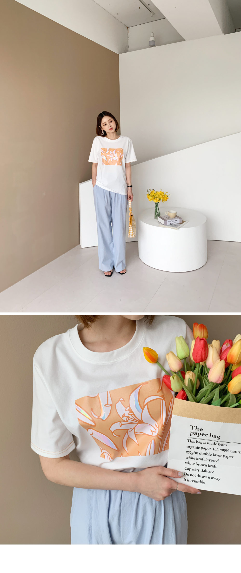 フラワープリントTシャツ・全4色 | DHOLIC | 詳細画像8