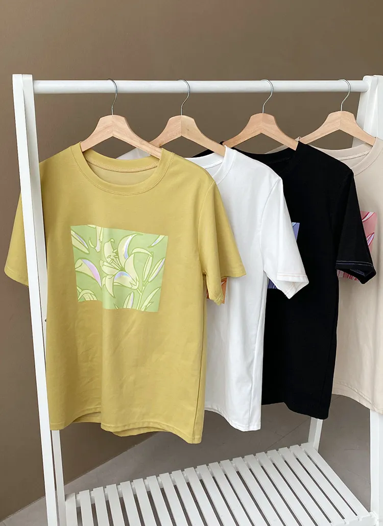 フラワープリントTシャツ・全4色 | DHOLIC | 詳細画像1