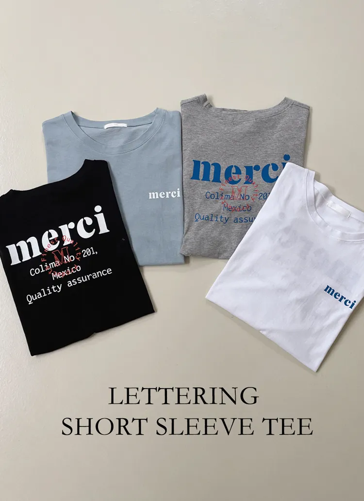 merciレタリング半袖Tシャツ・全4色 | DHOLIC | 詳細画像1