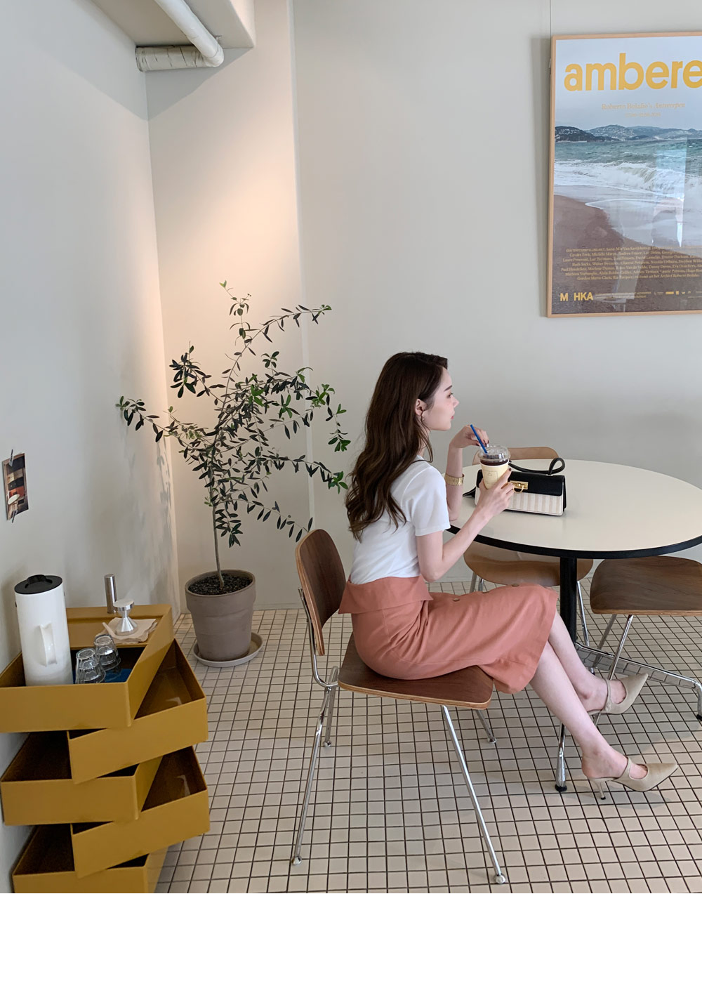 Hラインボタンスカート・全3色 | DHOLIC | 詳細画像5