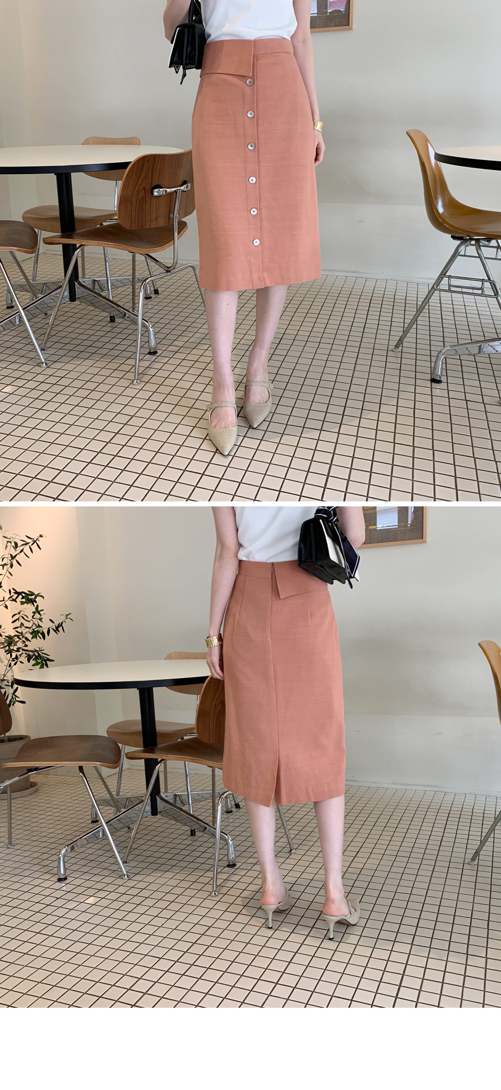 Hラインボタンスカート・全3色 | DHOLIC PLUS | 詳細画像7