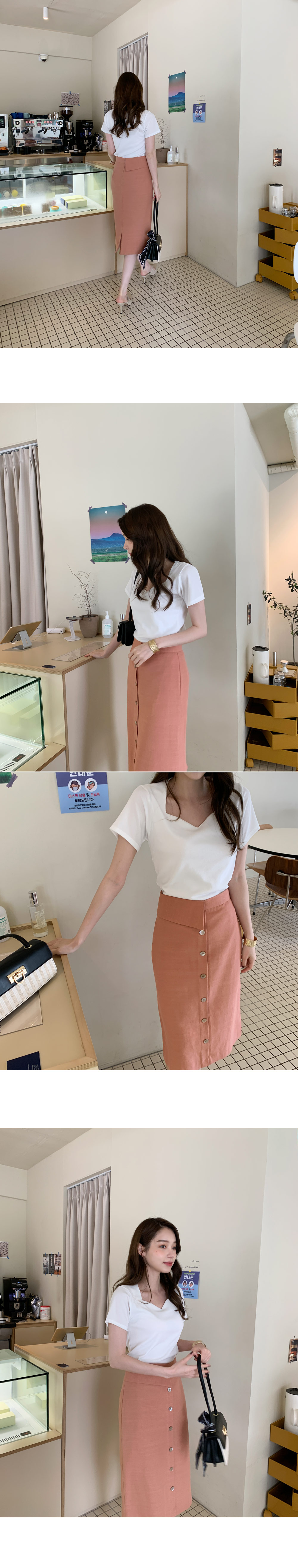 Hラインボタンスカート・全3色 | DHOLIC | 詳細画像8